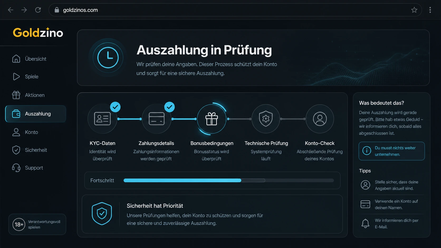 Warum Auszahlungen verzögert werden können