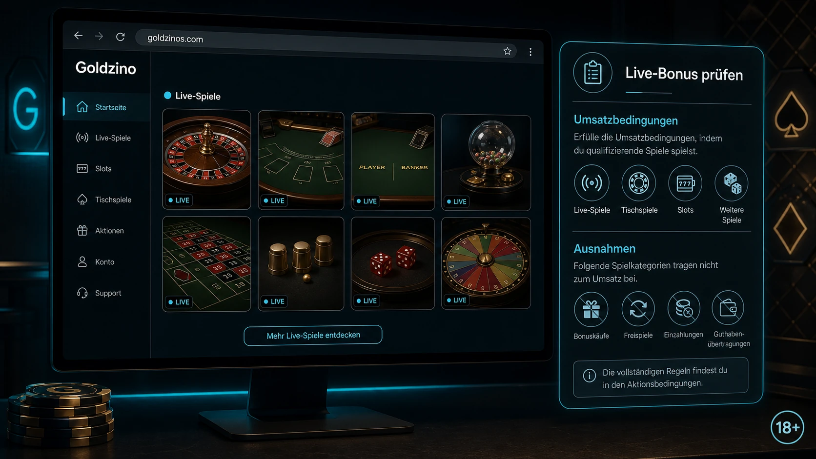 Bonusregeln bei Live Casino Angeboten